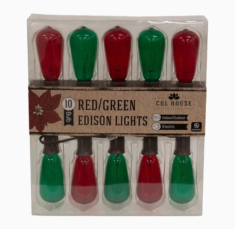 Red/Green Edison Light Strand