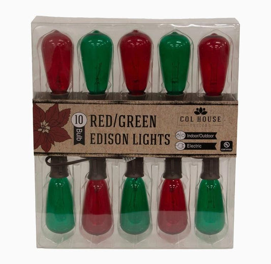 Red/Green Edison Light Strand