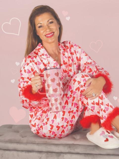 Simply Southern Feather Valentines Pajamas