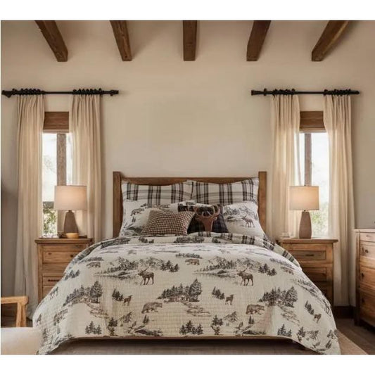 Lodge Toile Quilt Set