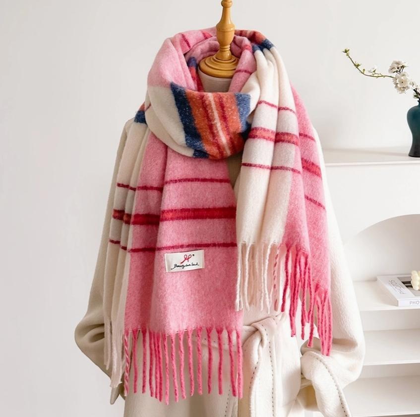 Soft Gradient Knit Tassel Scarf Wrap Shawl