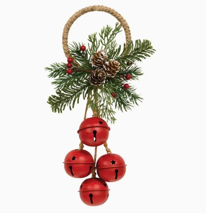 Red Christmas Bells Door Hanger