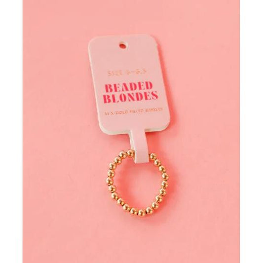 Beaded Blondes Lauren 3MM Beaded Band in Gold