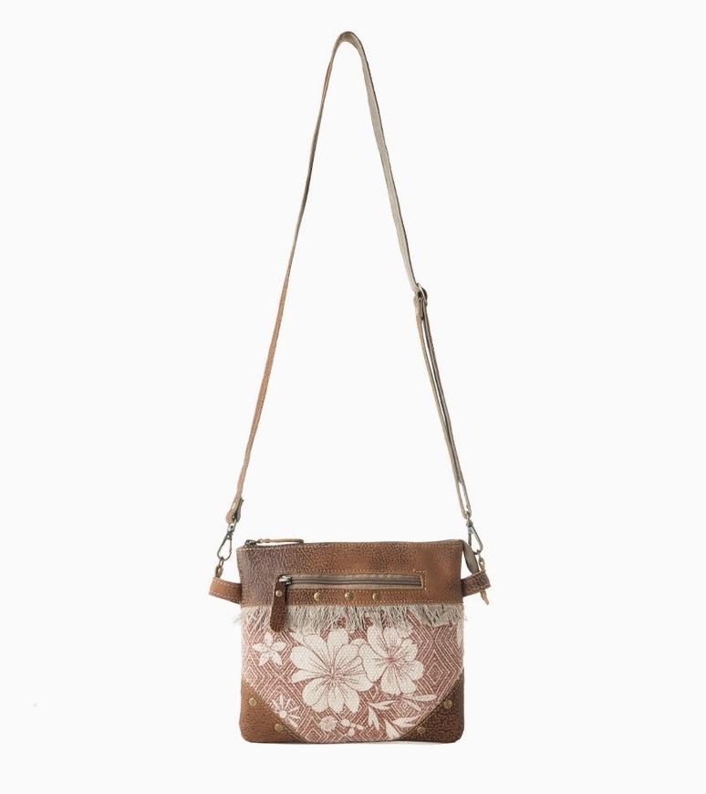 Inkwild Vintage Crossbody Bag For Women in Rust with Fringe Detail
