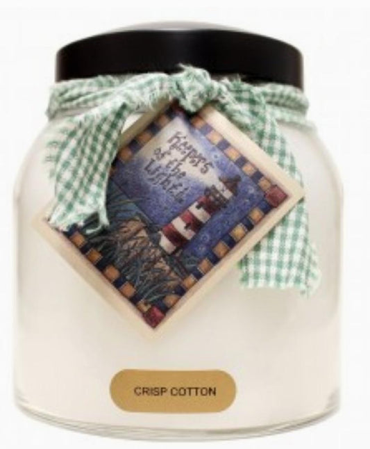 34oz Papa Jar Candle (Crisp Cotton)