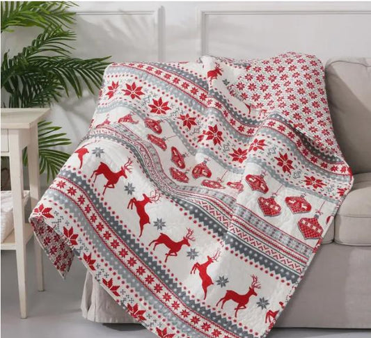 Silent Night Quilted Throw Blanket