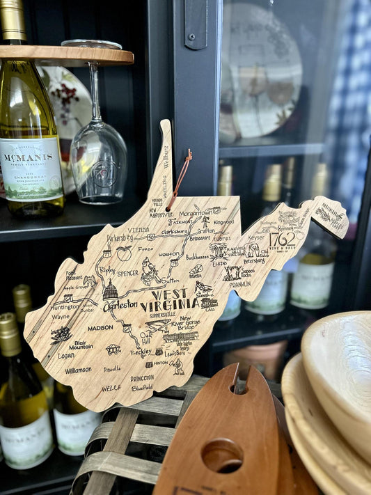 West Virginia State Cut Out Decorative Cutting Board (Assorted Colors)