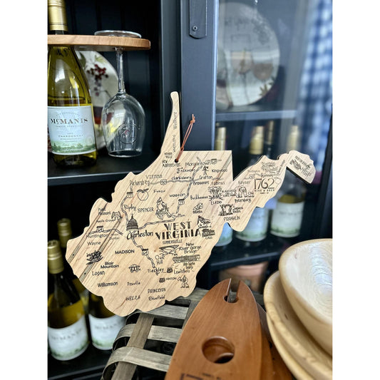 West Virginia State Cut Out Decorative Cutting Board (Assorted Colors)