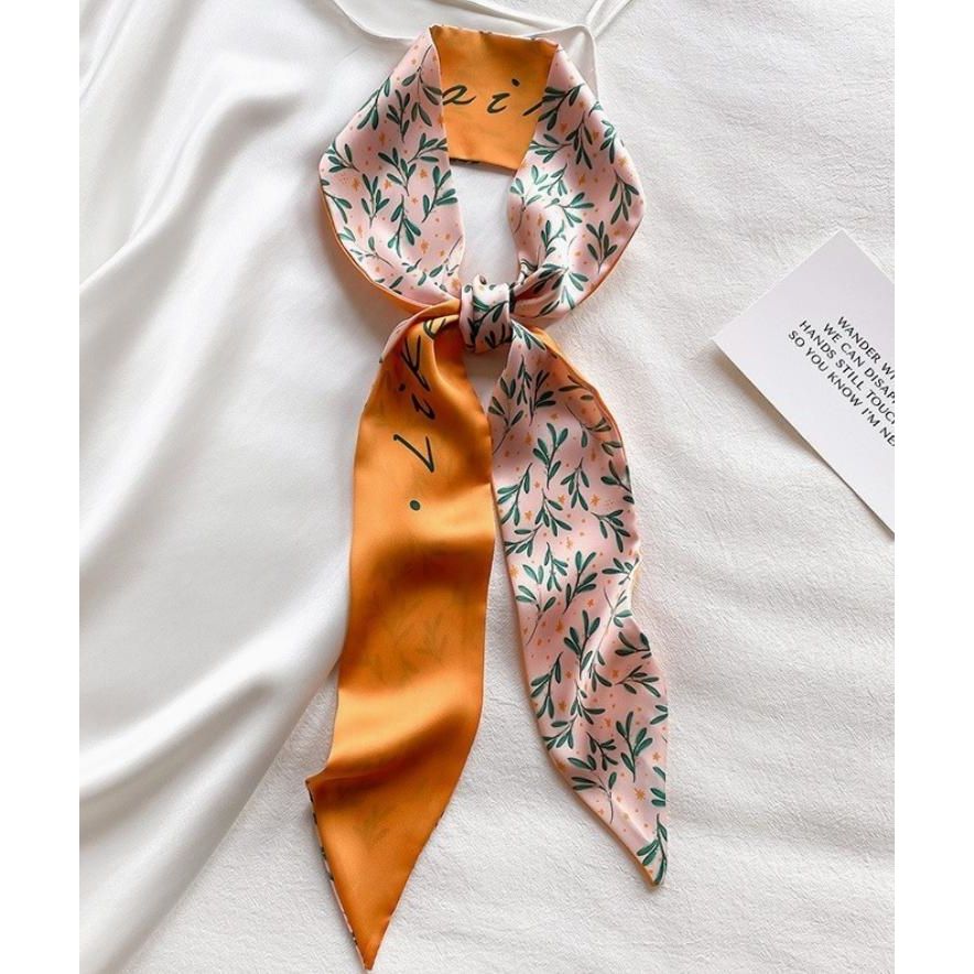 Soft Silky Skinny Twilly Scarf Necklace Wrap