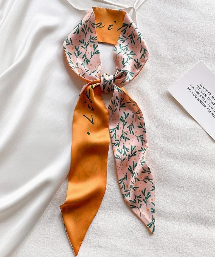 Soft Silky Skinny Twilly Scarf Necklace Wrap