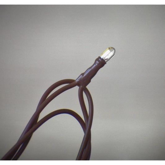 35 Bulb Primitive Rice String Lights 7.5ft Brown Cord