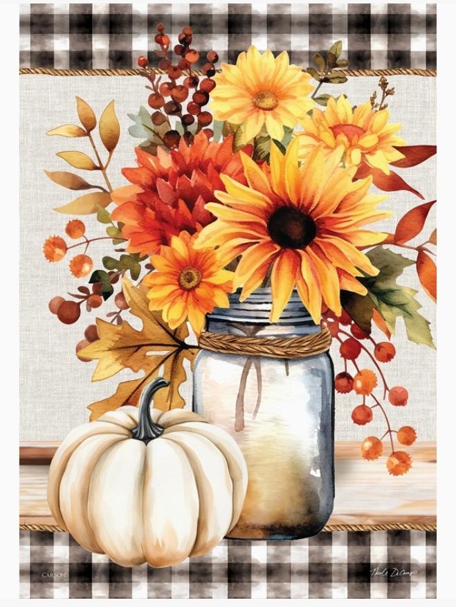 "Fall Floral Jar" Garden Durasoft™ Flag