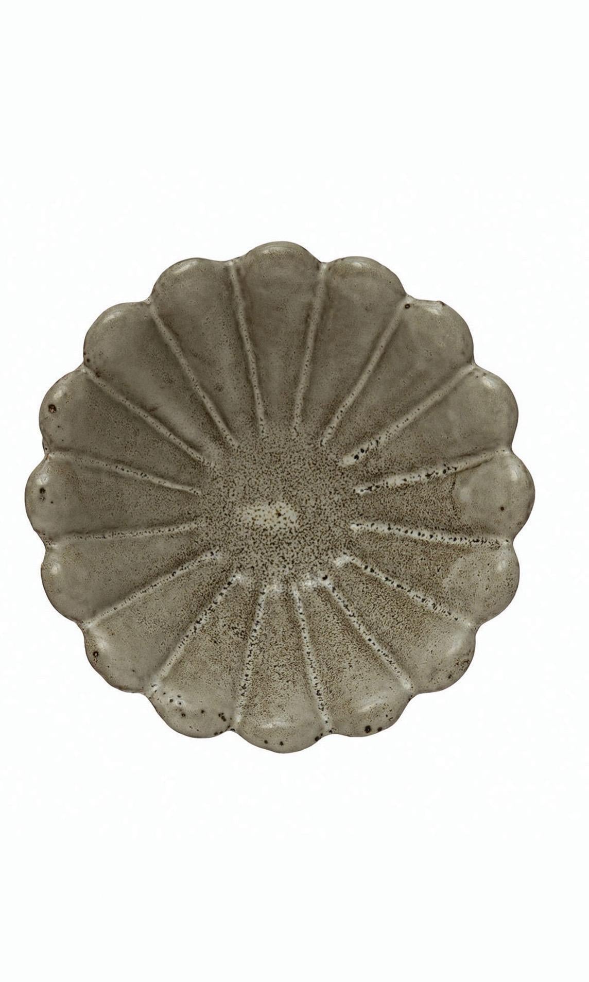 Stoneware Flower Bowl (Grey)