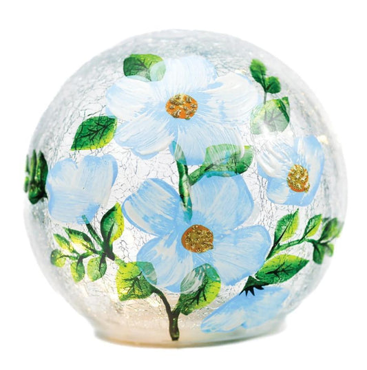 Blue Poppy - LED Glass Orb