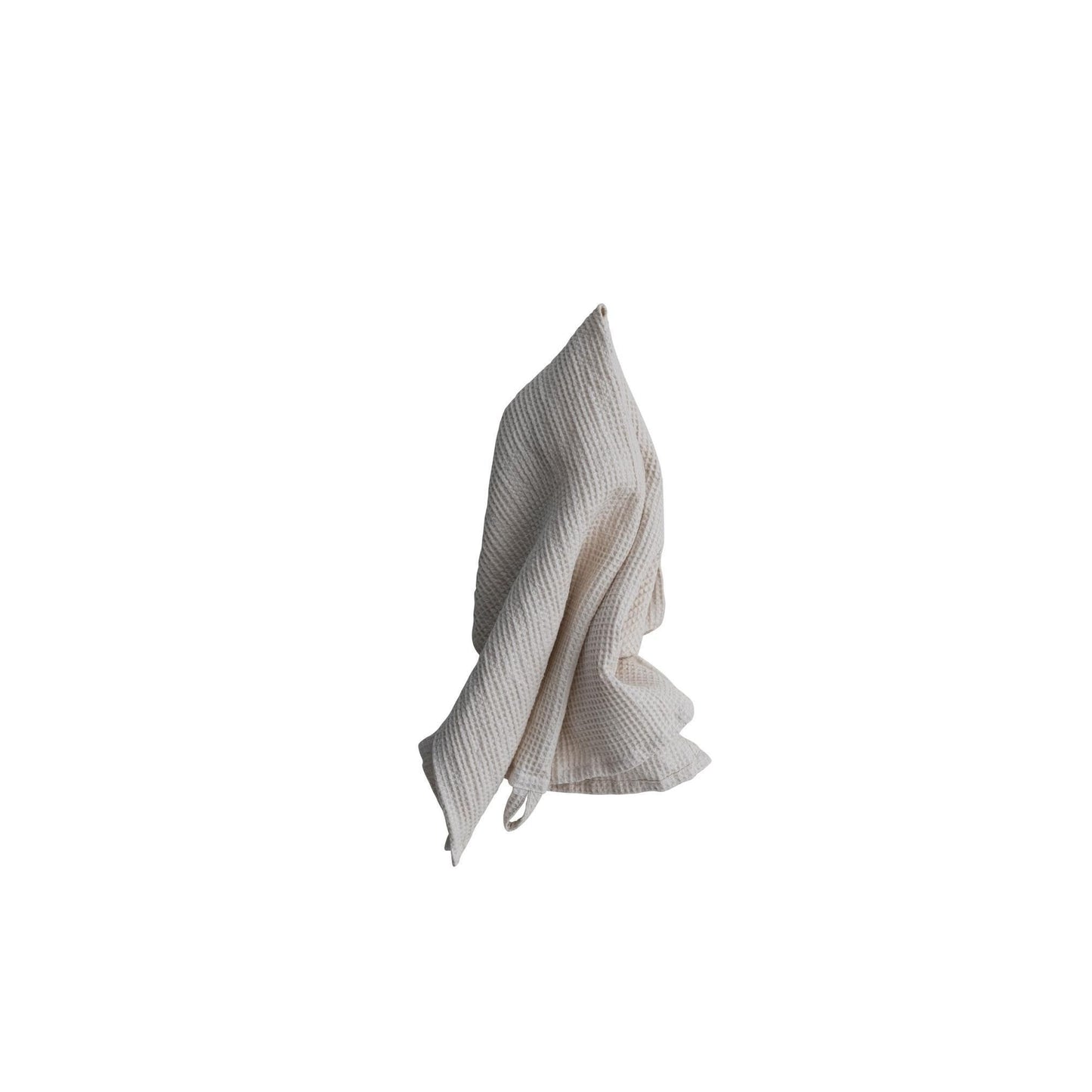 Oversized Woven Linen & Cotton Waffle Tea Towel w/ Loop 36"L x 20"W