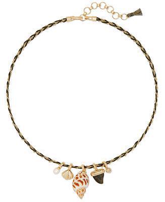 Kendra Scott Sea-Motif Cord-Wrapped Charm Necklace