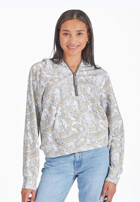 Simply Southern Alara Camo White Half Zip