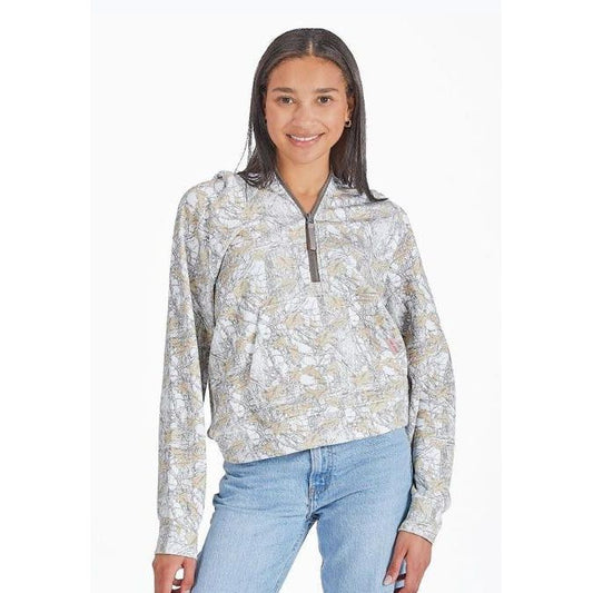 Simply Southern Alara Camo White Half Zip