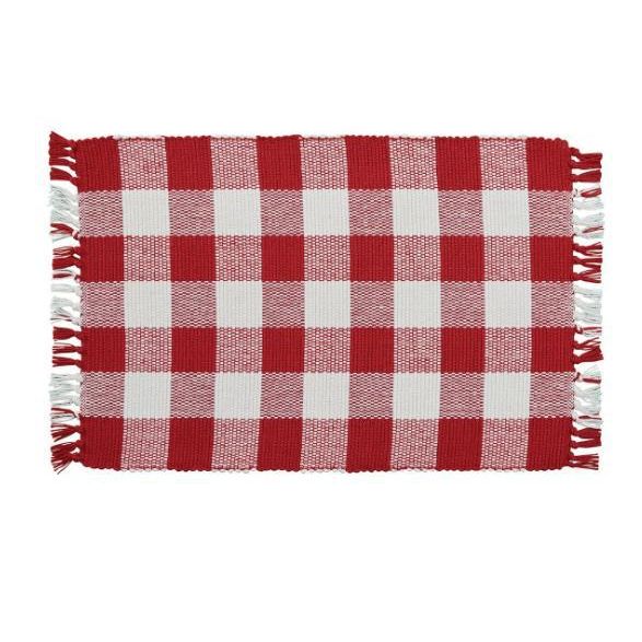 Wicklow Check Placemat (Red/Cream)