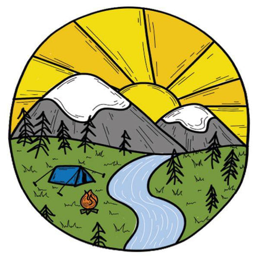 Vinyl Sticker (Sunrise Camping)