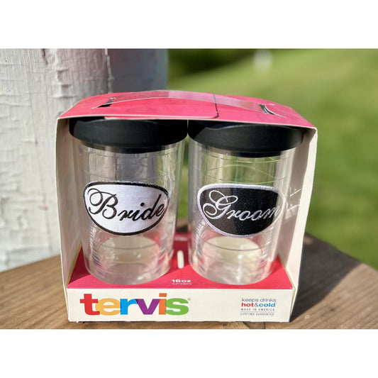 Tervis 16 oz Tumbler (Set of 2- Bride & Groom)