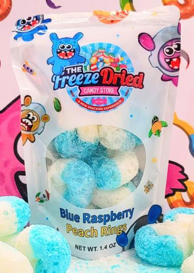 Freeze Dried Blue Raspberry Peach Rings