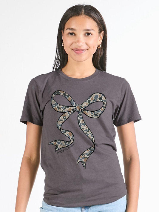 Simply Southern Short Sleeve Camo Bow Tee