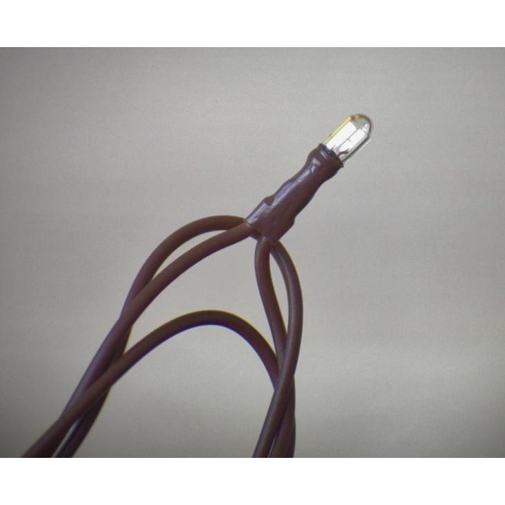 20 Bulb Primitive Rice String Lights 5ft Brown Cord