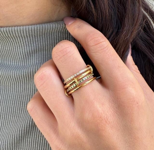 Madelyn Emerald Stacked Ring