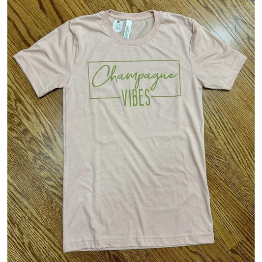 Champagne Vibes Tee (Peach)