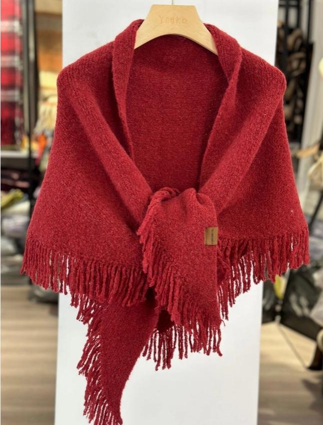 Knit Triangle Shawl Wrap