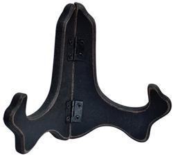 Wood Plate Stand (Black- 4-1/2")