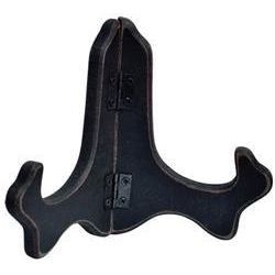 Wood Plate Stand (Black- 4-1/2")