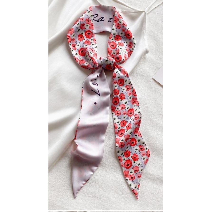 Soft Silky Skinny Twilly Scarf Necklace Wrap