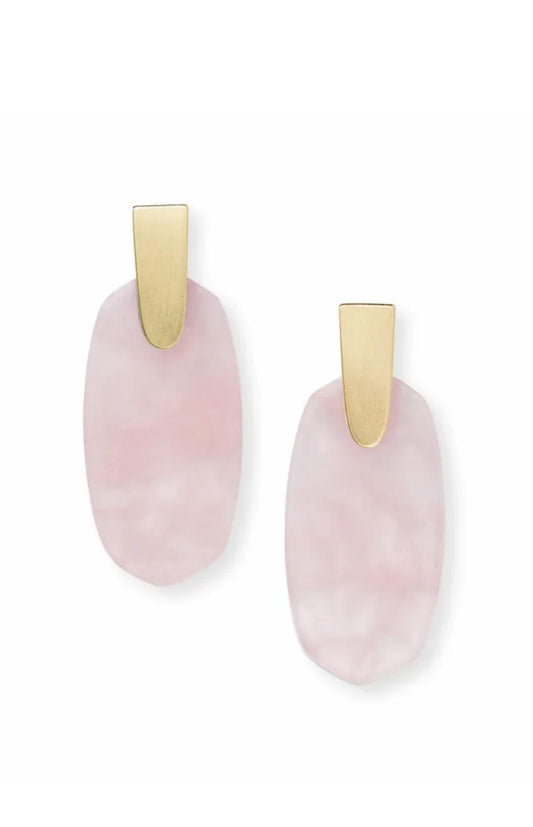 Kendra Scott Aragon Drop Earrings in Rose Quartz