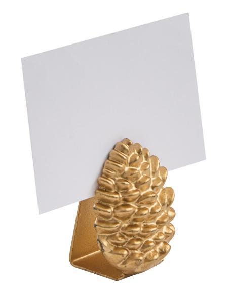 Patricia Heaton Home Pinecone Placecard Holder (Gold)