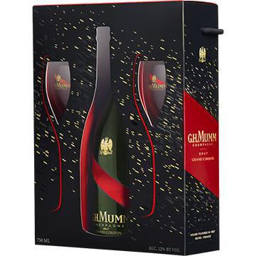 G.H. Mumm Grand Cordon Brut Gift Set with 2 Flute Glasses