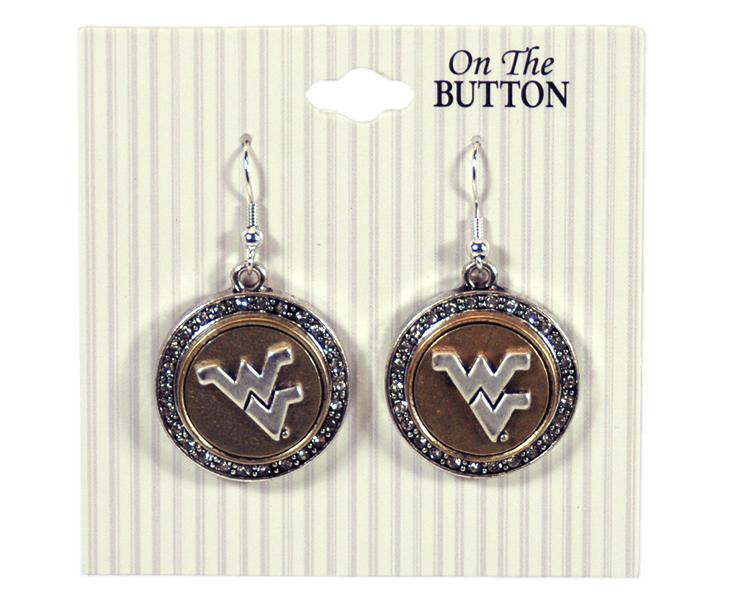 West Virginia Two-Tone Snap One Earrings