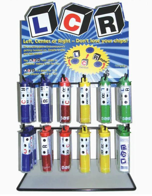 Left Center Right Dice Tube Assorted Colors