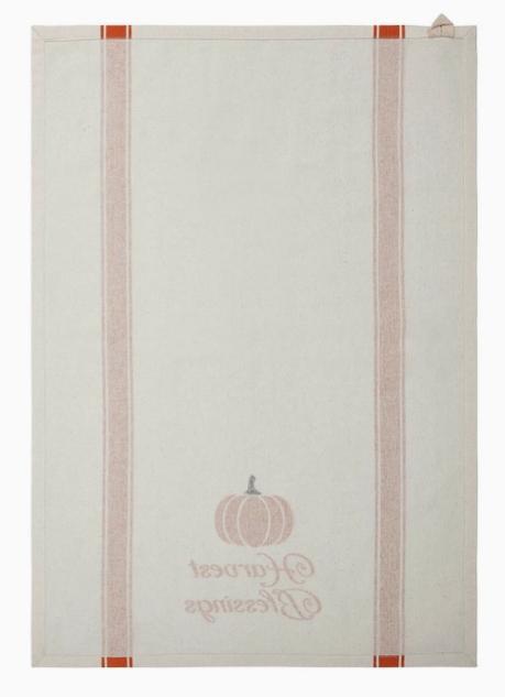 Harvest Blessings Pumpkin Tea Towel