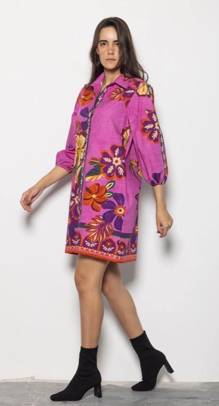 Mauve Blossoms Ava Dress