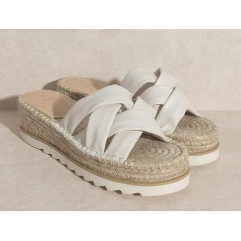 Rebel Strappy Platform Sandal (Off White)