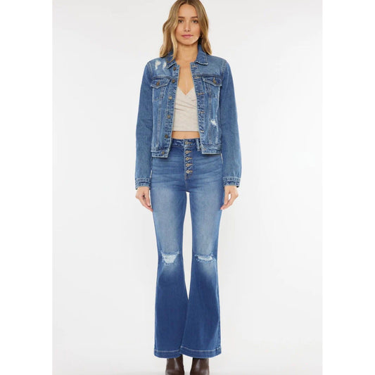 KanCan Henney Classic Trucker Jacket (Dark Wash)