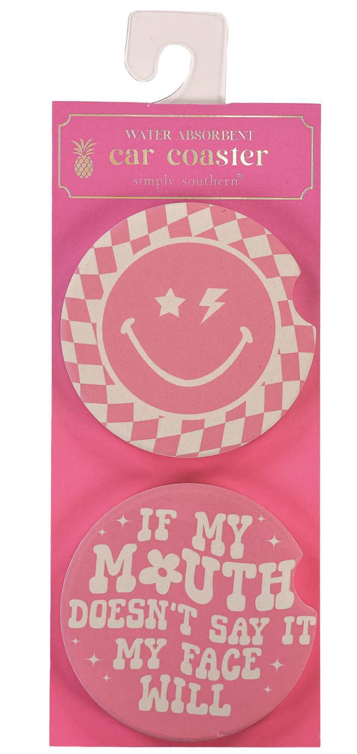 Simply Southern Car Coaster Set of 2 (Mouth)