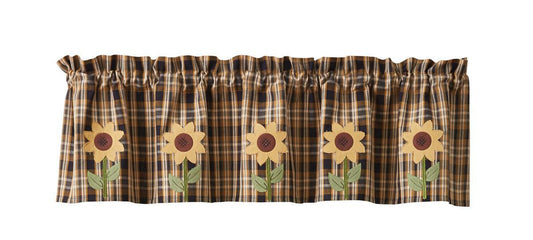 Sunflower In Bloom Lined Applique Valance