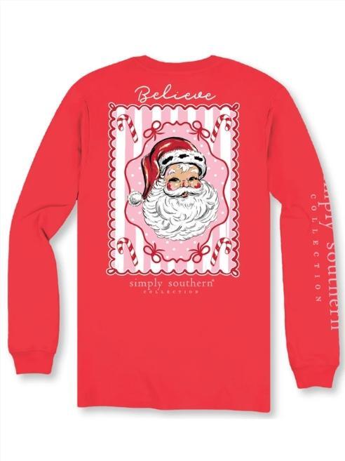 Simply Southern Long Sleeve Believe Santa Tee