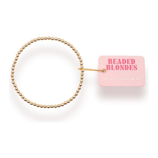 Beaded Blondes 3MM Gold Beaded Bracelet