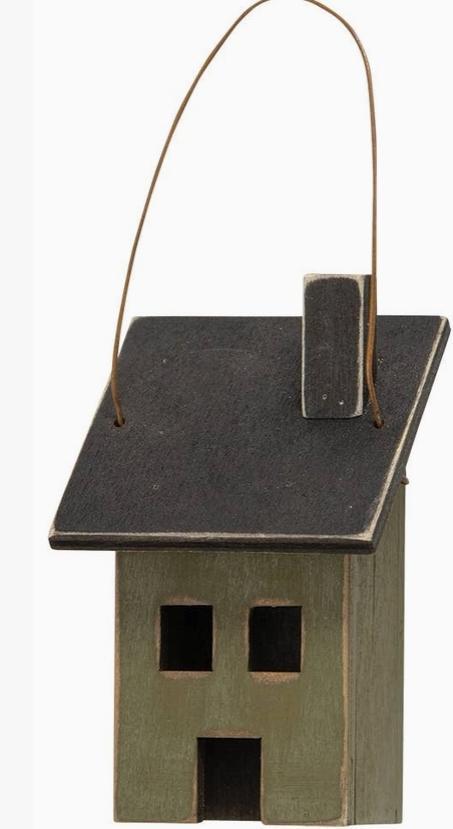 Saltbox House Ornament, 3 Assorted