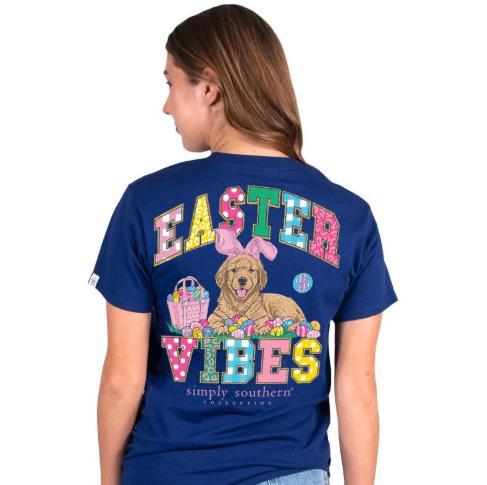 Simply Southern Easter Vibes Short Sleeve Tee (Navy)