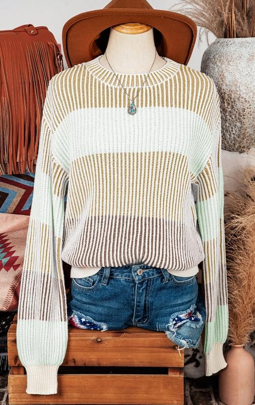 Brown Striped Sweater